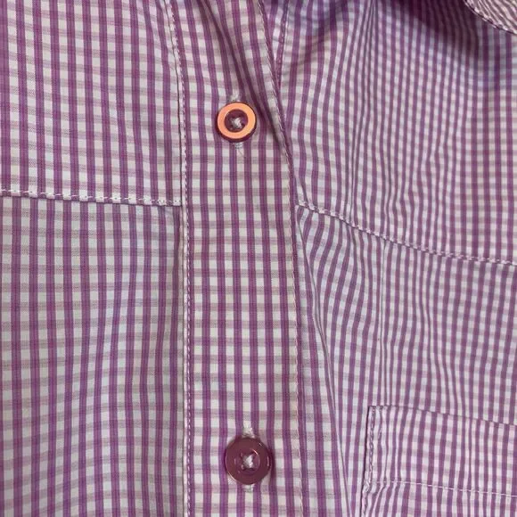 Camila Coelho Elliot Shirt Dress Gingham Check Pink Lilac White - Small - Picture 6 of 16